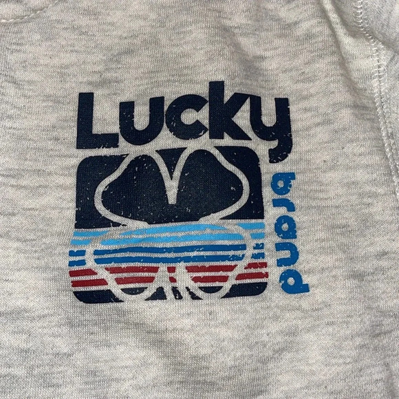 Lucky Brand Medium 10/12 Gray Hoodie Full Zip Kids Youth Sherpa Fleece NWT U - Picture 2 of 6